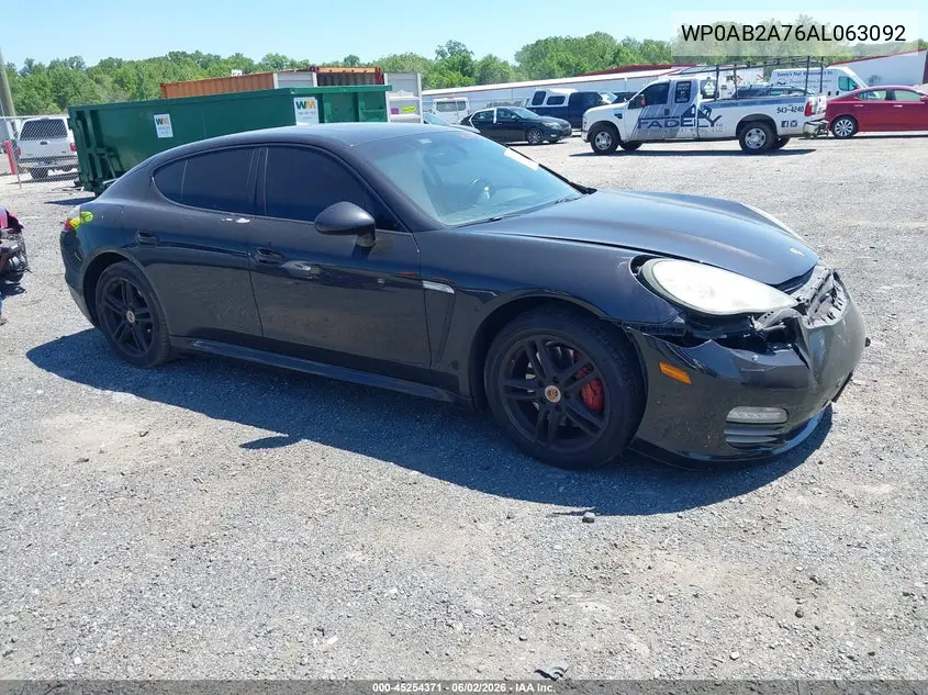 2010 Porsche Panamera 4S/S VIN: WP0AB2A76AL063092 Lot: 45254371