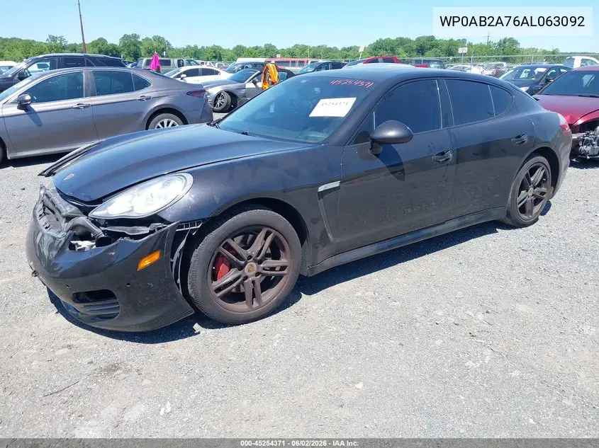 2010 Porsche Panamera 4S/S VIN: WP0AB2A76AL063092 Lot: 45254371