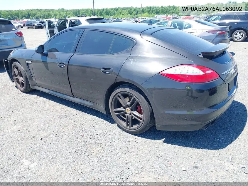 2010 Porsche Panamera 4S/S VIN: WP0AB2A76AL063092 Lot: 45254371