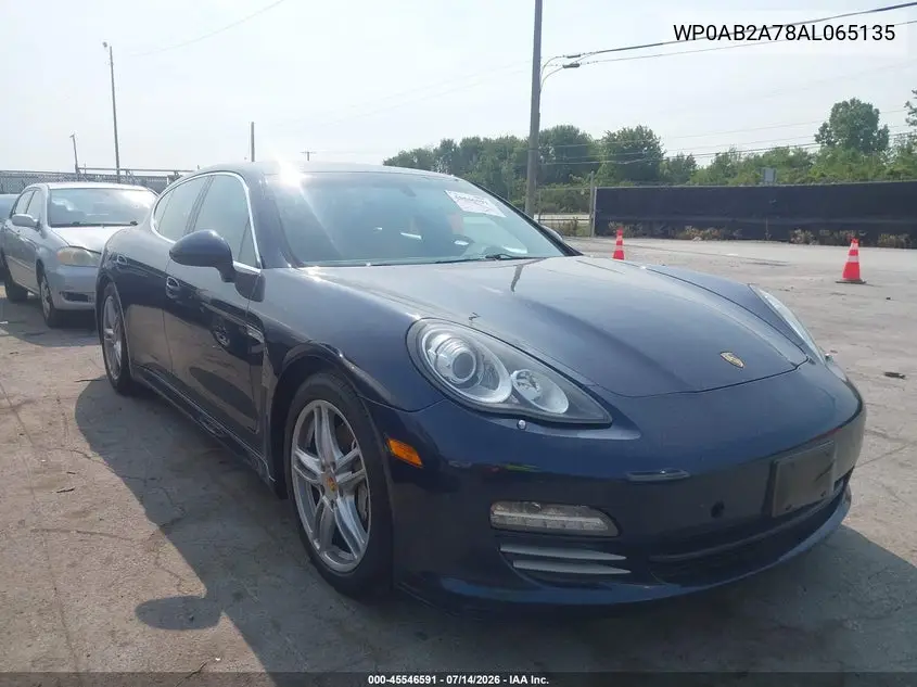 2010 Porsche Panamera 4S VIN: WP0AB2A78AL065135 Lot: 45546591