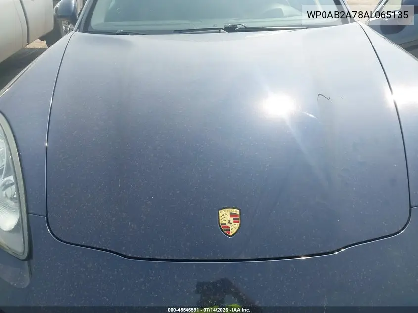 2010 Porsche Panamera 4S VIN: WP0AB2A78AL065135 Lot: 45546591