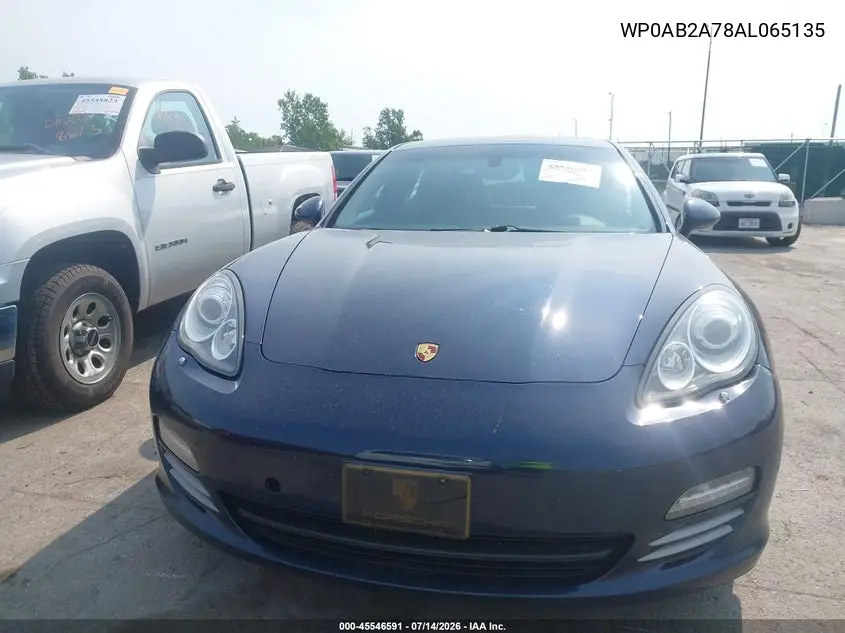 2010 Porsche Panamera 4S VIN: WP0AB2A78AL065135 Lot: 45546591
