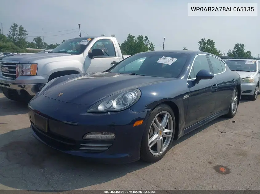 2010 Porsche Panamera 4S VIN: WP0AB2A78AL065135 Lot: 45546591