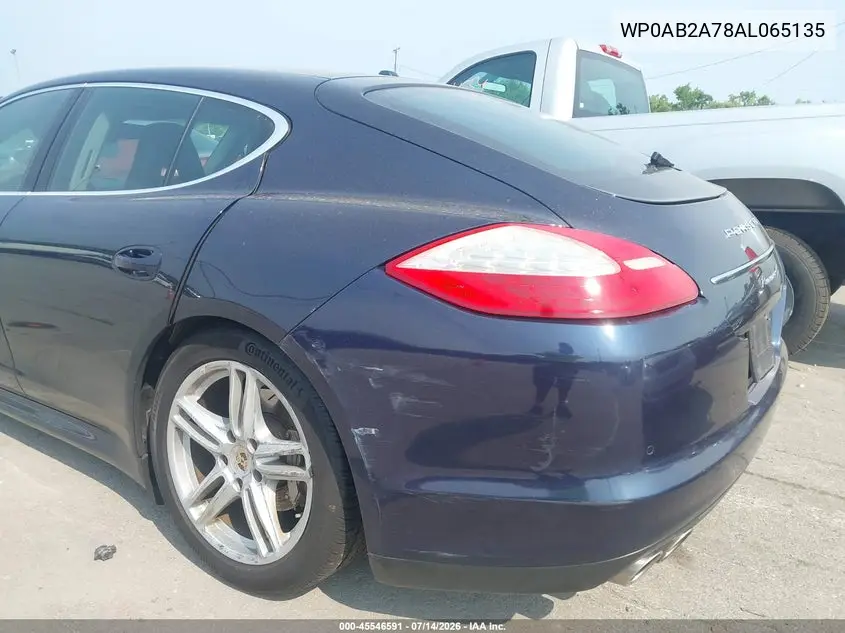 2010 Porsche Panamera 4S VIN: WP0AB2A78AL065135 Lot: 45546591