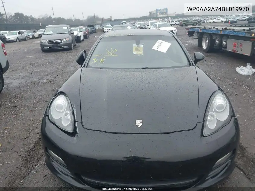 2011 Porsche Panamera 4 VIN: WP0AA2A74BL019970 Lot: 43765910