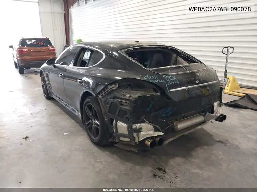 2011 Porsche Panamera Turbo VIN: WP0AC2A76BL090078 Lot: 44843782
