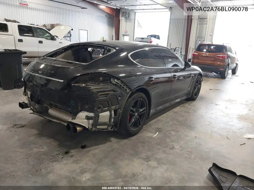 2011 Porsche Panamera Turbo VIN: WP0AC2A76BL090078 Lot: 44843782