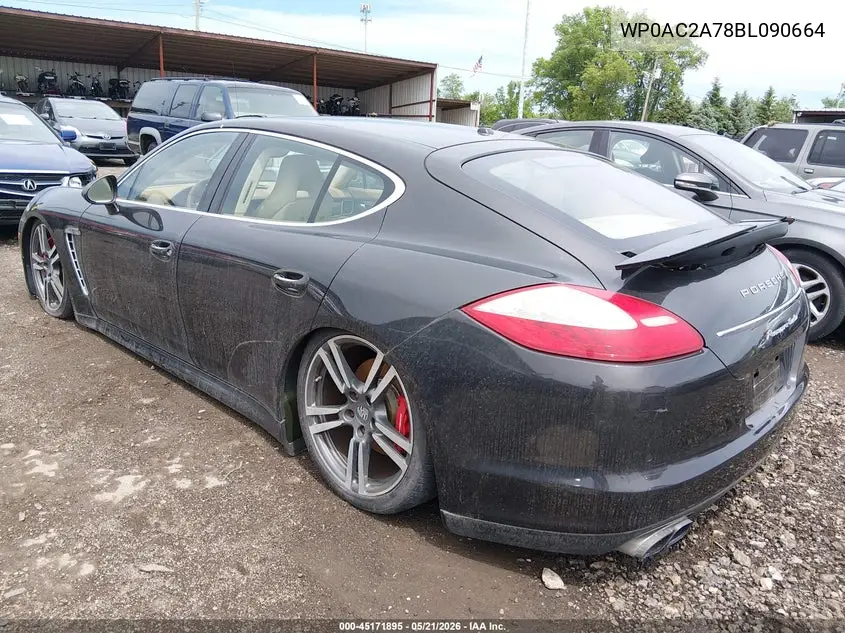 2011 Porsche Panamera Turbo VIN: WP0AC2A78BL090664 Lot: 45171895