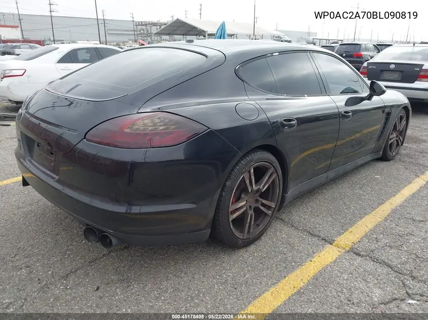 2011 Porsche Panamera Turbo VIN: WP0AC2A70BL090819 Lot: 45178408
