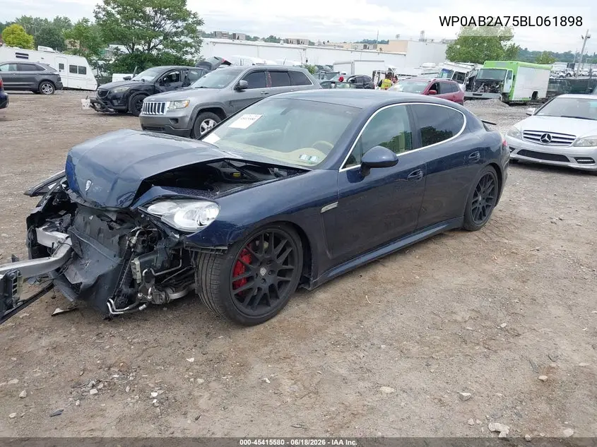 2011 Porsche Panamera 4S VIN: WP0AB2A75BL061898 Lot: 45415580