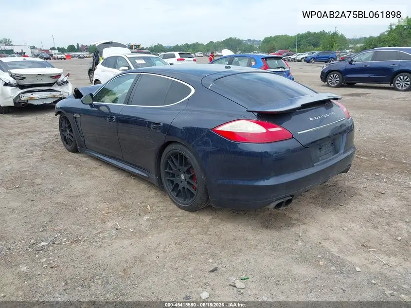 2011 Porsche Panamera 4S VIN: WP0AB2A75BL061898 Lot: 45415580