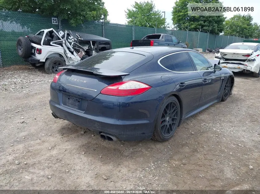 2011 Porsche Panamera 4S VIN: WP0AB2A75BL061898 Lot: 45415580