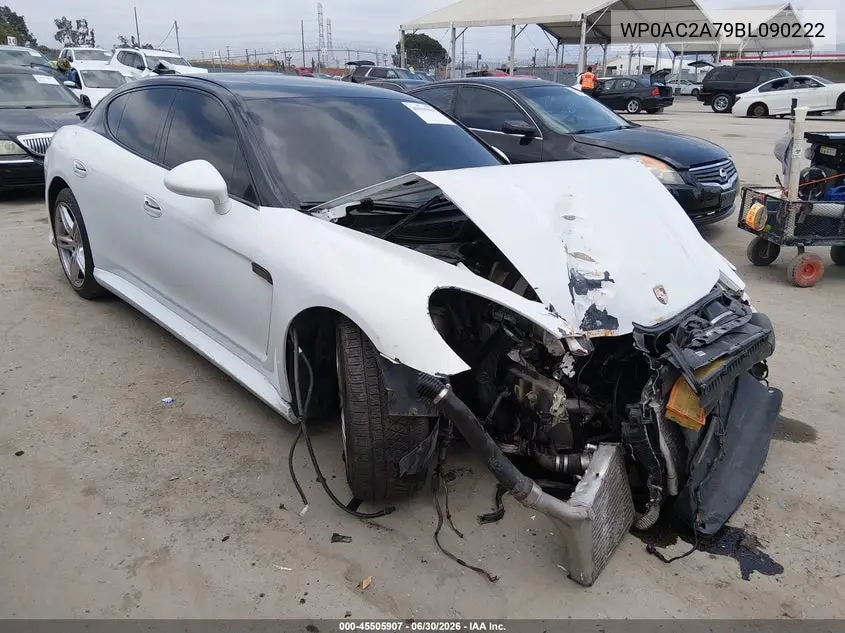 2011 Porsche Panamera Turbo VIN: WP0AC2A79BL090222 Lot: 45505907