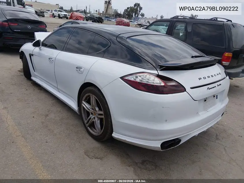 2011 Porsche Panamera Turbo VIN: WP0AC2A79BL090222 Lot: 45505907