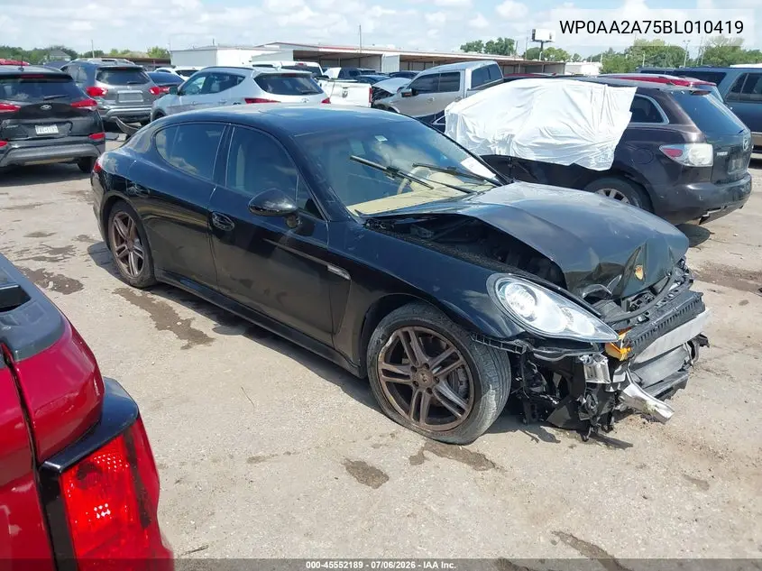 2011 Porsche Panamera 4 VIN: WP0AA2A75BL010419 Lot: 45552189