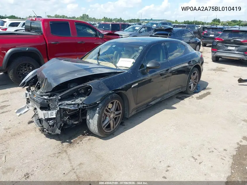 2011 Porsche Panamera 4 VIN: WP0AA2A75BL010419 Lot: 45552189