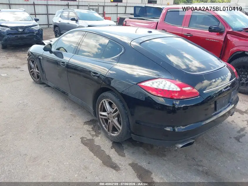 2011 Porsche Panamera 4 VIN: WP0AA2A75BL010419 Lot: 45552189