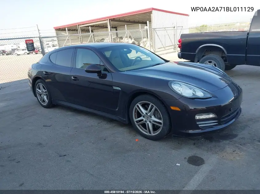 2011 Porsche Panamera 4 VIN: WP0AA2A71BL011129 Lot: 45618194