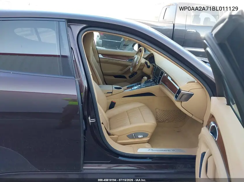 2011 Porsche Panamera 4 VIN: WP0AA2A71BL011129 Lot: 45618194