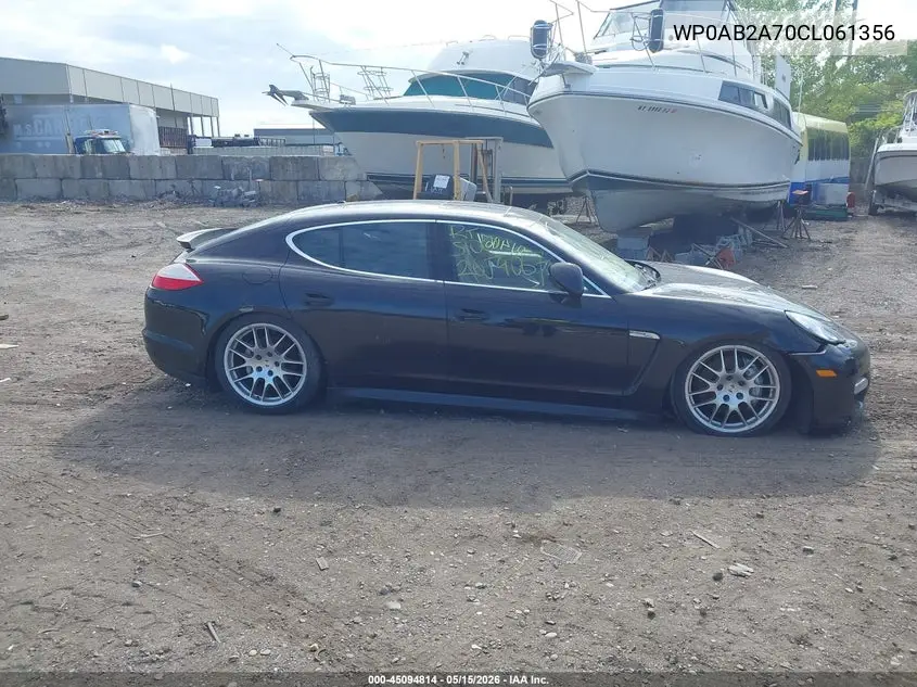 2012 Porsche Panamera 4S VIN: WP0AB2A70CL061356 Lot: 45094814