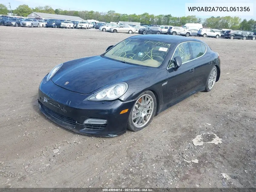 2012 Porsche Panamera 4S VIN: WP0AB2A70CL061356 Lot: 45094814