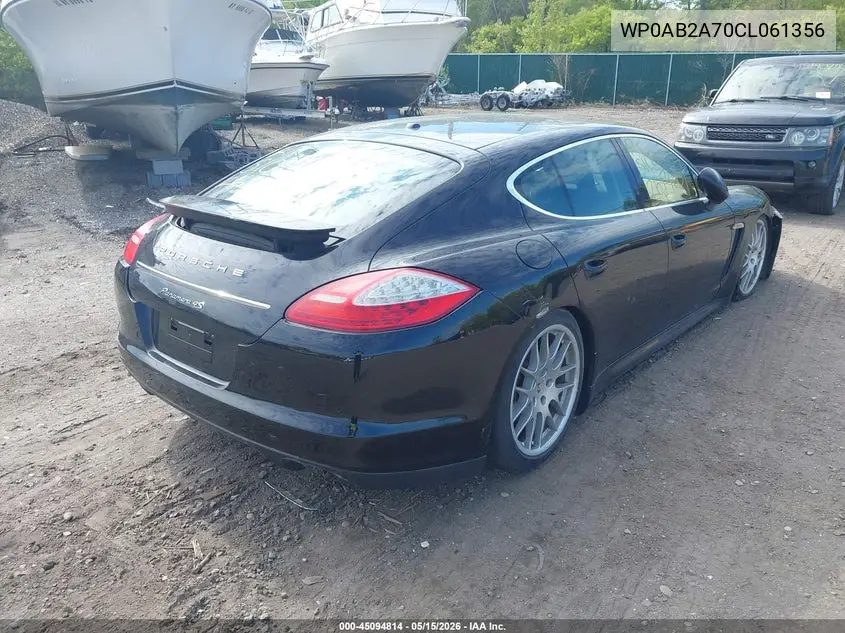2012 Porsche Panamera 4S VIN: WP0AB2A70CL061356 Lot: 45094814