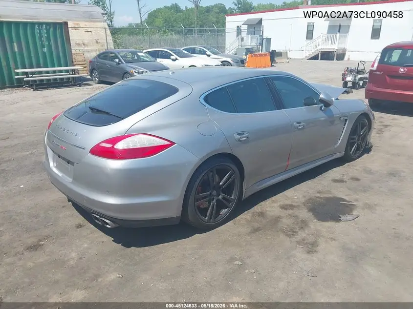 2012 Porsche Panamera Turbo VIN: WP0AC2A73CL090458 Lot: 45124633