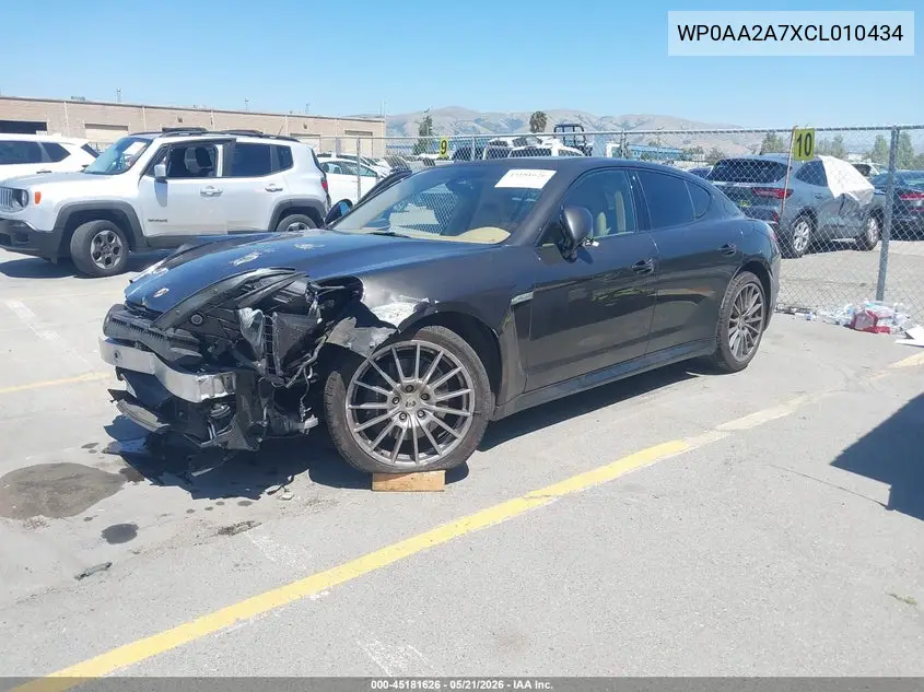 2012 Porsche Panamera 4 VIN: WP0AA2A7XCL010434 Lot: 45181626