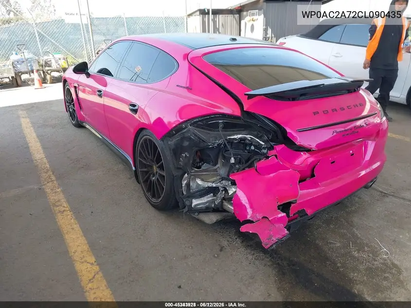 2012 Porsche Panamera Turbo VIN: WP0AC2A72CL090435 Lot: 45343928
