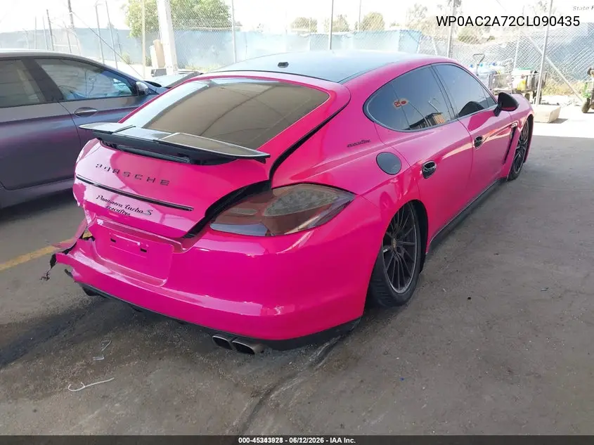 2012 Porsche Panamera Turbo VIN: WP0AC2A72CL090435 Lot: 45343928