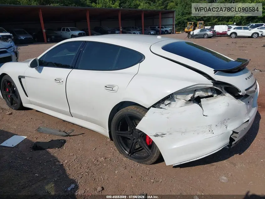 2012 Porsche Panamera Turbo VIN: WP0AC2A78CL090584 Lot: 45552089