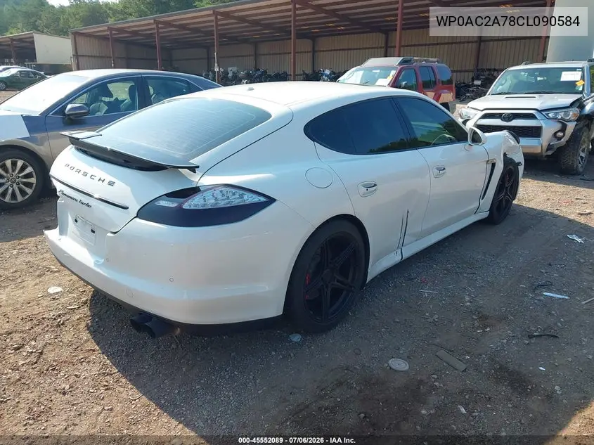 2012 Porsche Panamera Turbo VIN: WP0AC2A78CL090584 Lot: 45552089