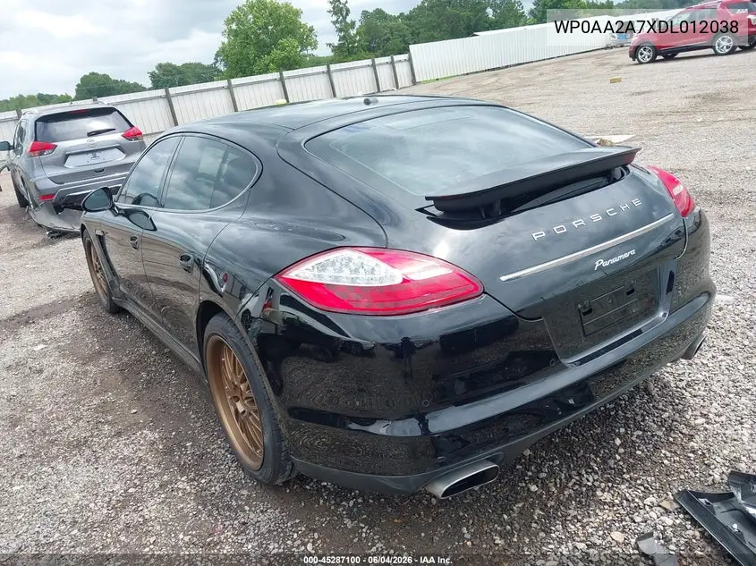 2013 Porsche Panamera VIN: WP0AA2A7XDL012038 Lot: 45287100