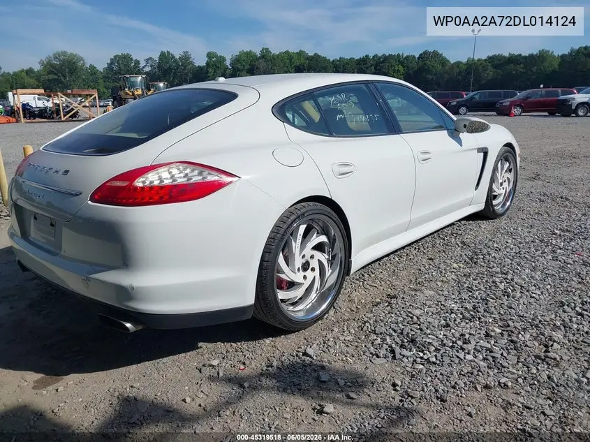 2013 Porsche Panamera 4 VIN: WP0AA2A72DL014124 Lot: 45319518