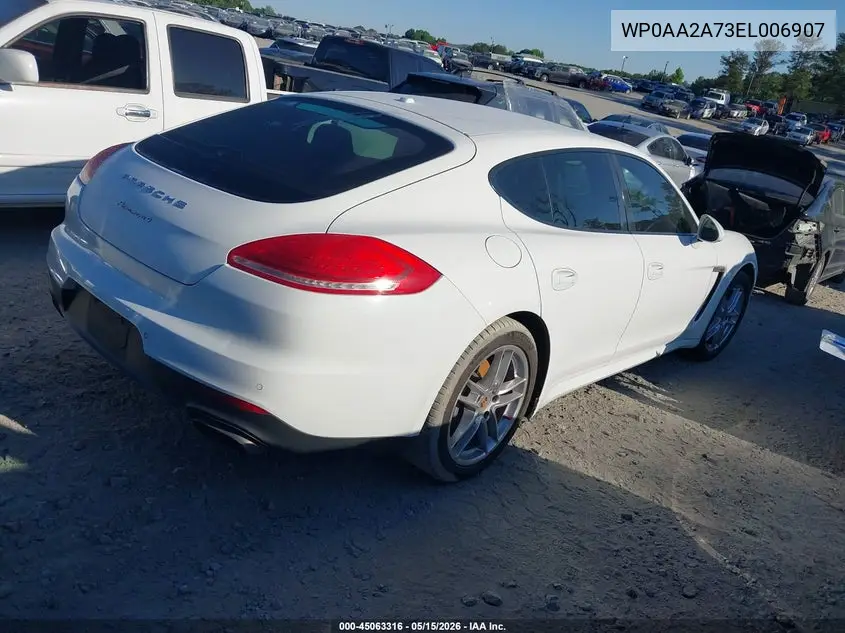 2014 Porsche Panamera 4 VIN: WP0AA2A73EL006907 Lot: 45063316