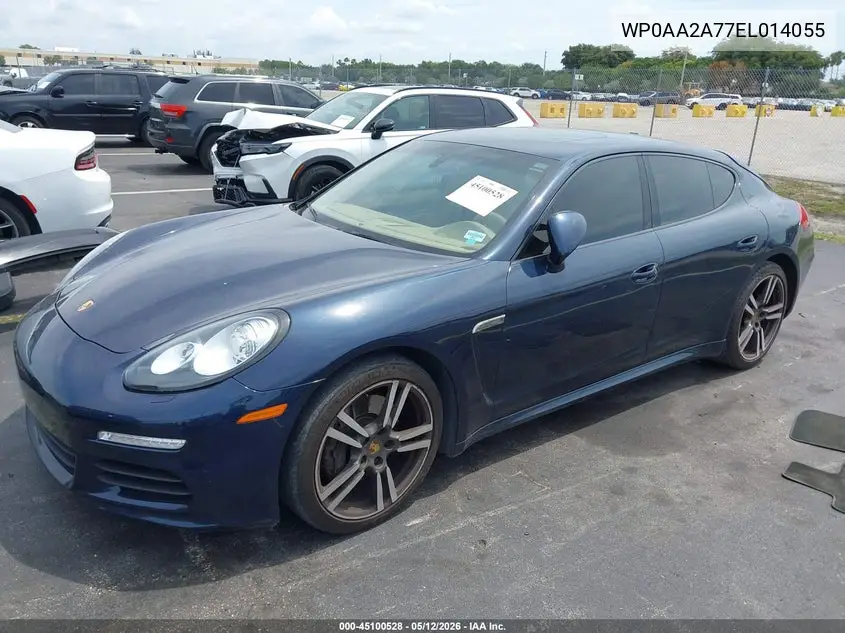 2014 Porsche Panamera 4 VIN: WP0AA2A77EL014055 Lot: 45100528