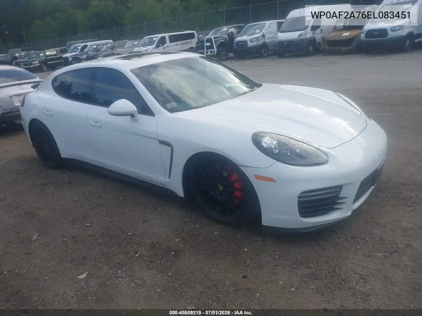 2014 Porsche Panamera Gts VIN: WP0AF2A76EL083451 Lot: 45509319
