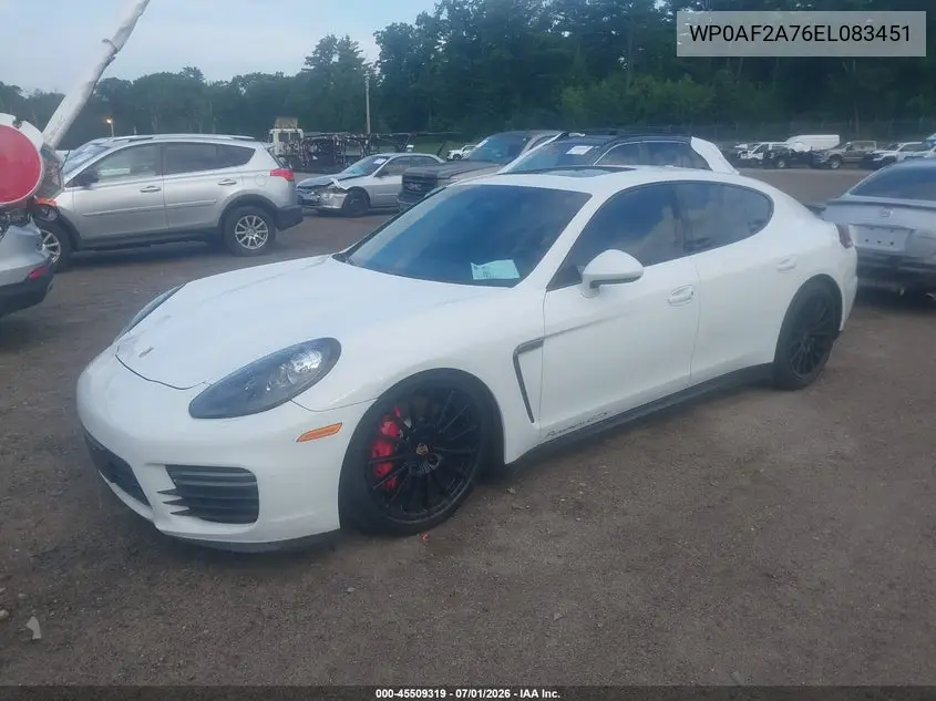 2014 Porsche Panamera Gts VIN: WP0AF2A76EL083451 Lot: 45509319