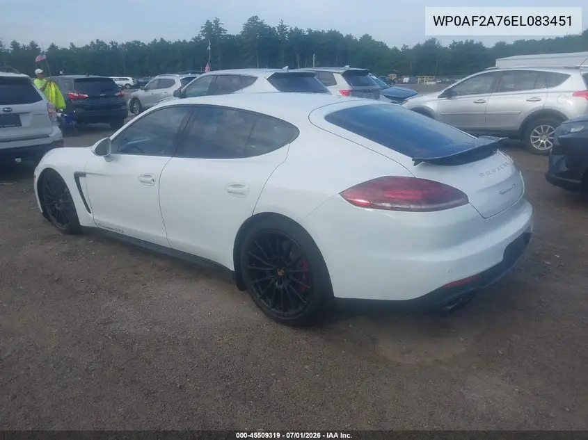 2014 Porsche Panamera Gts VIN: WP0AF2A76EL083451 Lot: 45509319