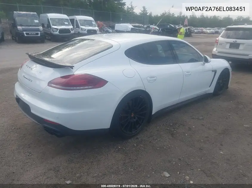 2014 Porsche Panamera Gts VIN: WP0AF2A76EL083451 Lot: 45509319