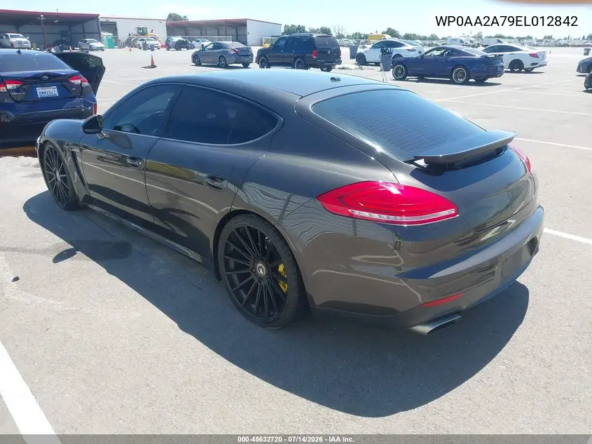 2014 Porsche Panamera 4 VIN: WP0AA2A79EL012842 Lot: 45632720