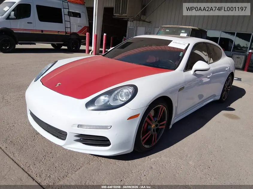 2015 Porsche Panamera 4 VIN: WP0AA2A74FL001197 Lot: 44818256