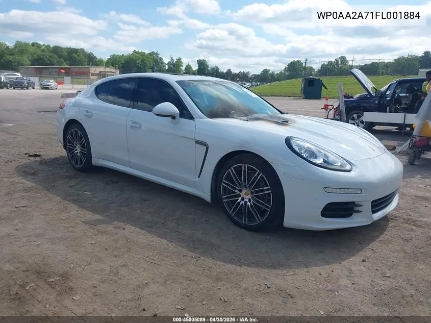2015 Porsche Panamera 4 VIN: WP0AA2A71FL001884 Lot: 45005089