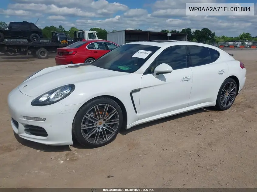 2015 Porsche Panamera 4 VIN: WP0AA2A71FL001884 Lot: 45005089