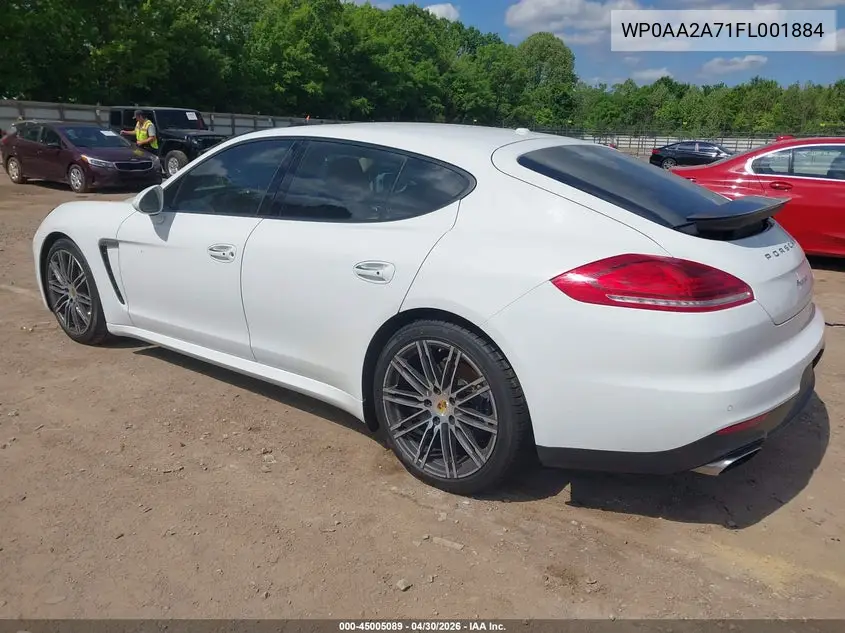 2015 Porsche Panamera 4 VIN: WP0AA2A71FL001884 Lot: 45005089