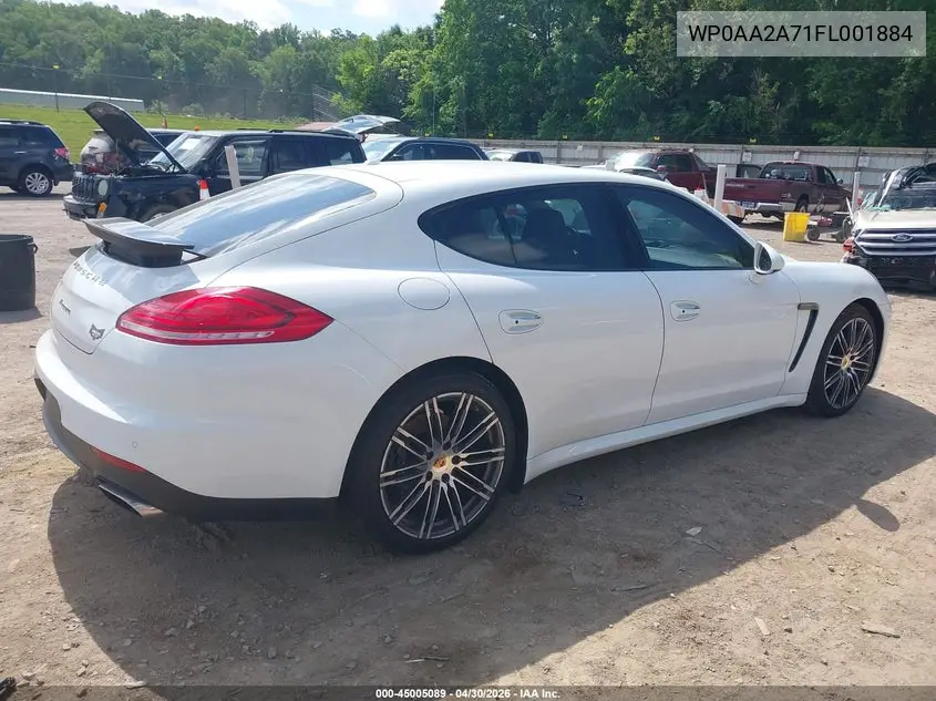 2015 Porsche Panamera 4 VIN: WP0AA2A71FL001884 Lot: 45005089