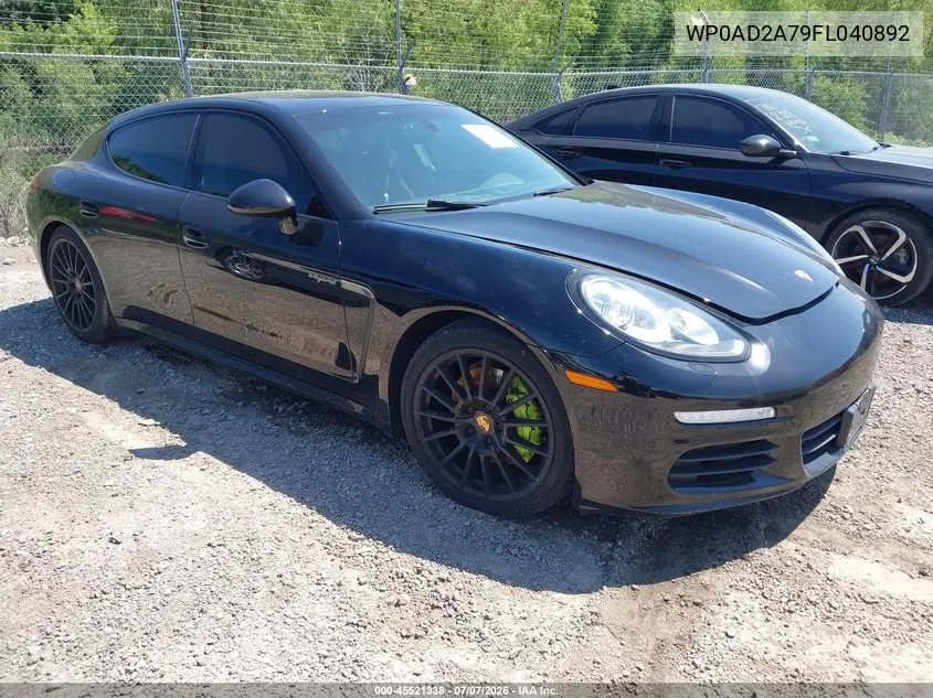 2015 Porsche Panamera E-Hybrid S VIN: WP0AD2A79FL040892 Lot: 45521338