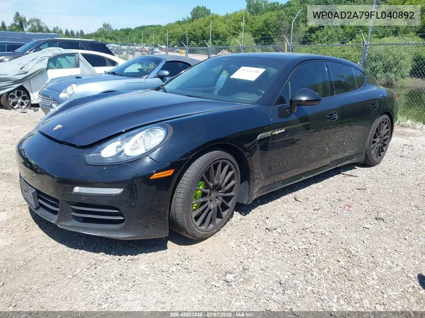 2015 Porsche Panamera E-Hybrid S VIN: WP0AD2A79FL040892 Lot: 45521338