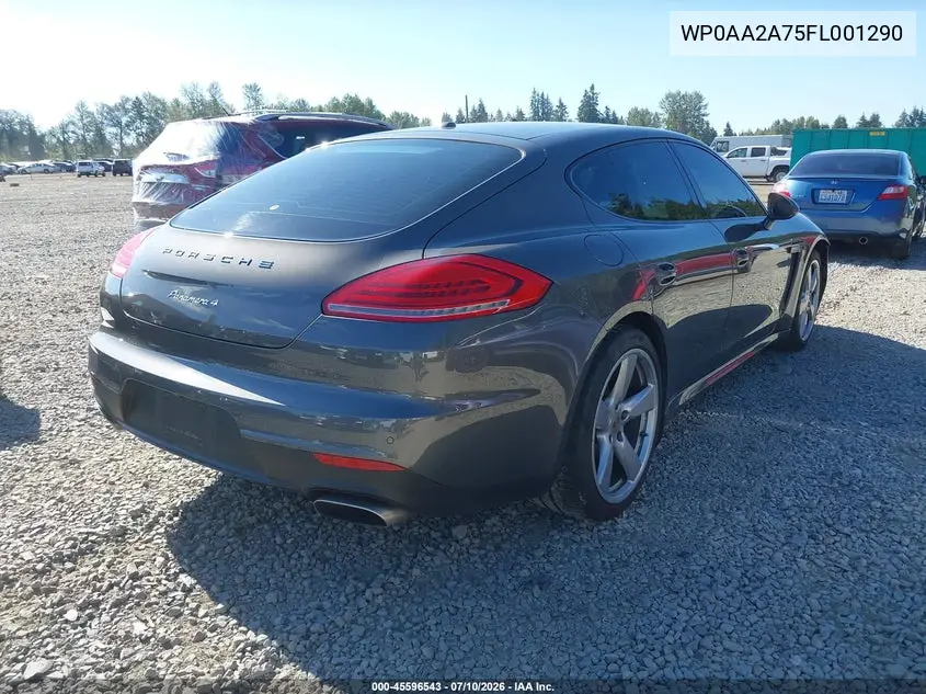2015 Porsche Panamera 4 VIN: WP0AA2A75FL001290 Lot: 45596543