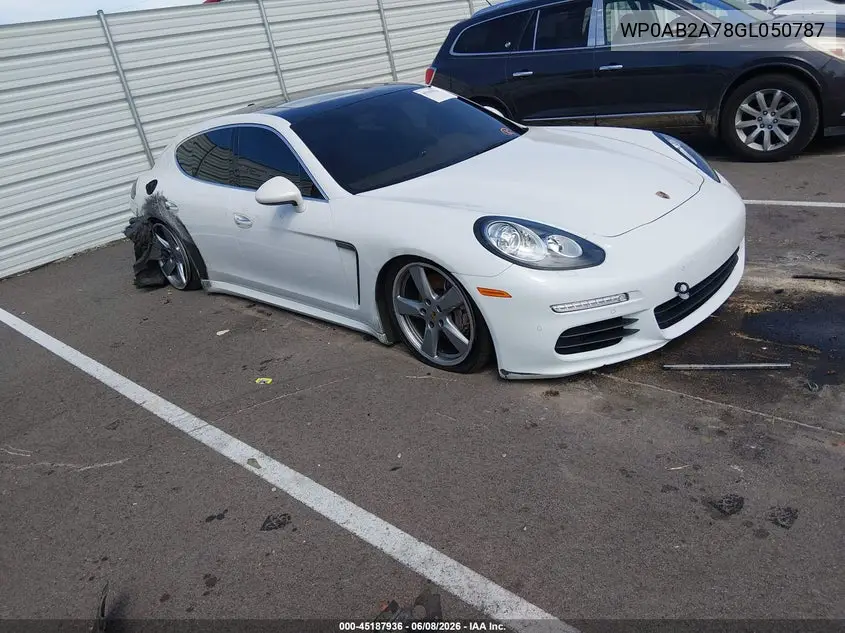 2016 Porsche Panamera S VIN: WP0AB2A78GL050787 Lot: 45187936